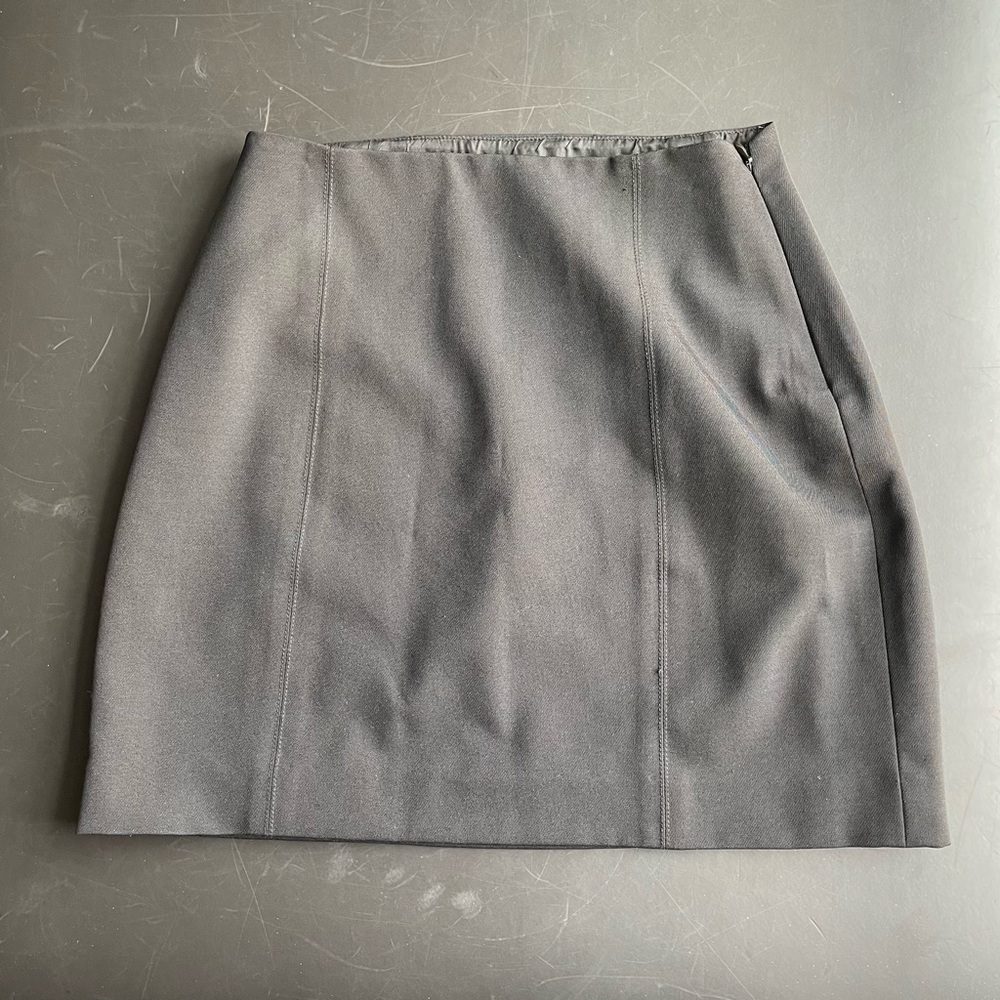 VINTAGE 90s/Y2K Bebe Black Mini Skirt Aline Zipper On Side Lined Sz 2 Clubwear